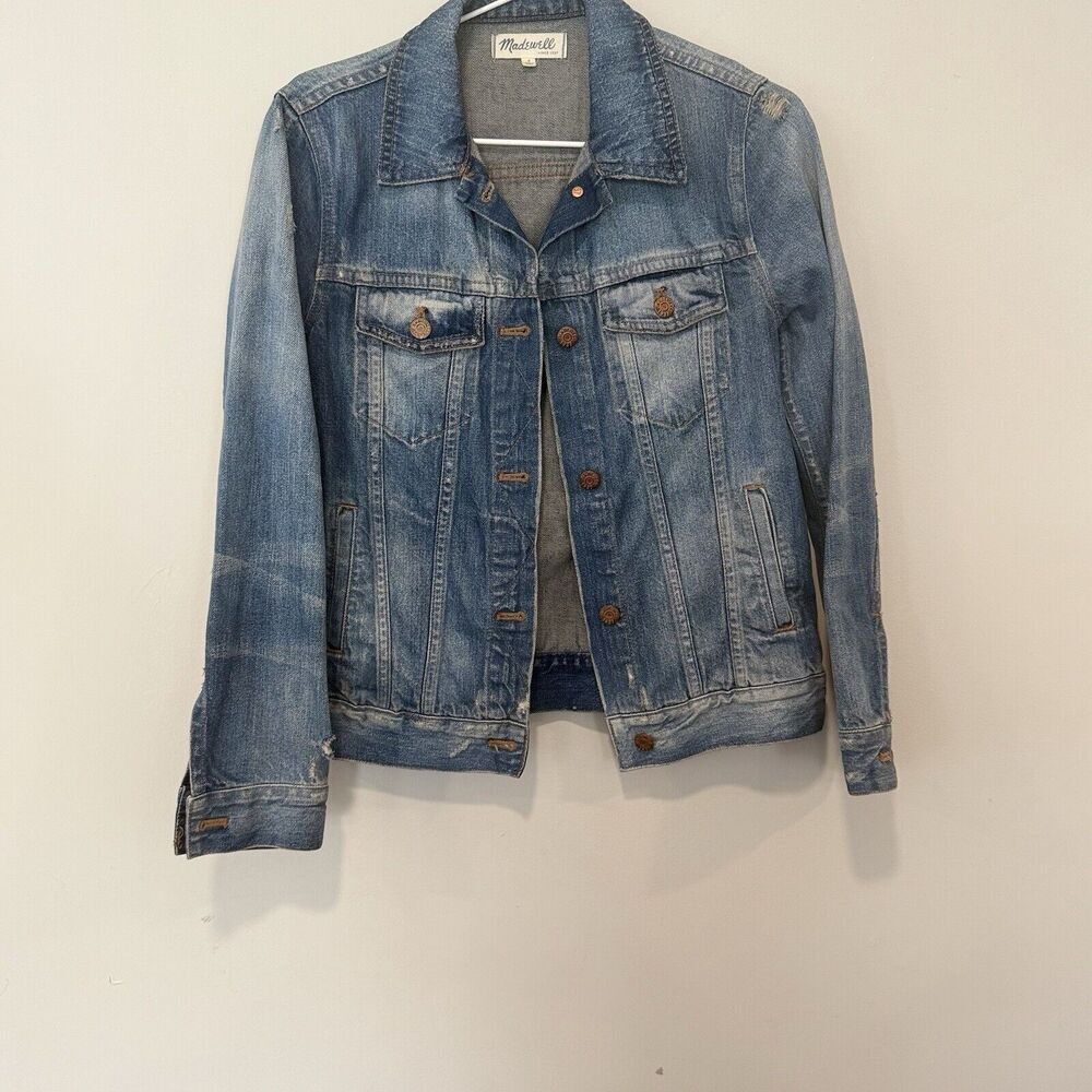 Madewell The Jean Jacket Women Size Small Blue Denim 100% Cotton 1655 - Picture 4 of 14